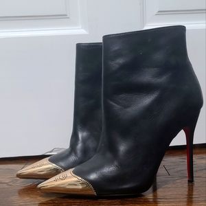 Christian Louboutin Black Leather Calamijane Pointed Toe Size 36